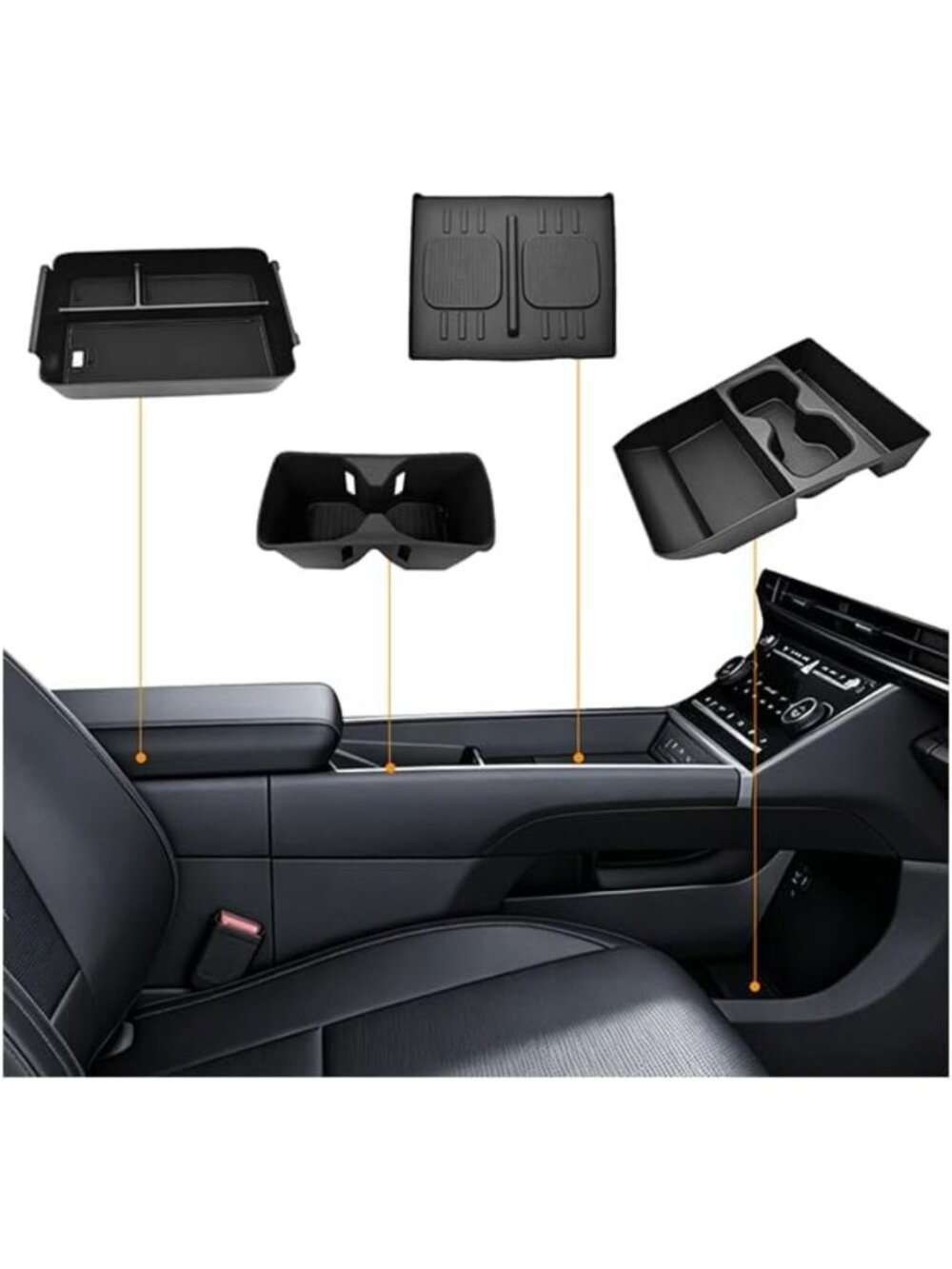 2024-2026 Center Console Organizer Set for Hyundai Santa Fe - Car Accessories